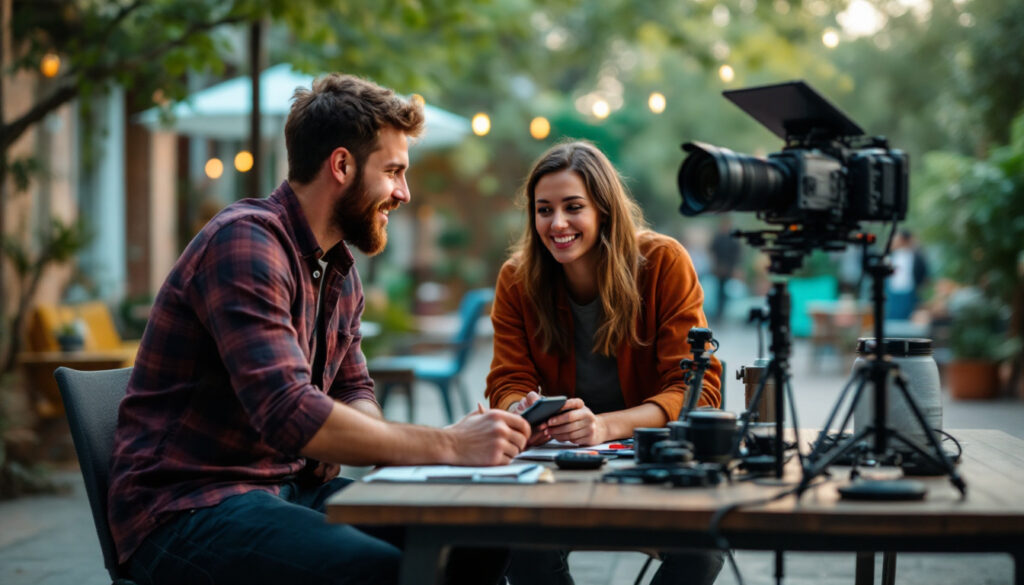 A photograph of a photographer in action